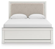 Zuraleus Queen Upholstered Platform Bed, Dresser, Mirror and Nightstand