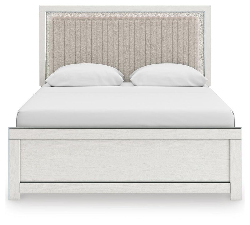Zuraleus Queen Upholstered Platform Bed, Dresser, Mirror and Nightstand