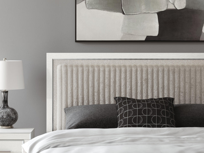 Zuraleus King Upholstered Panel Platform Bed