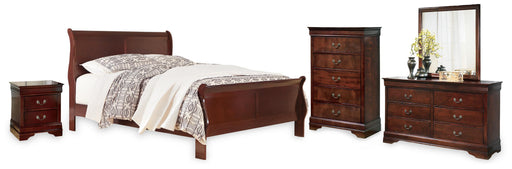 Alisdair California King Sleigh Bed, Dresser, Mirror, Chest and Nightstand