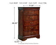 Alisdair Queen Sleigh Bed, Dresser, Chest and Nightstand