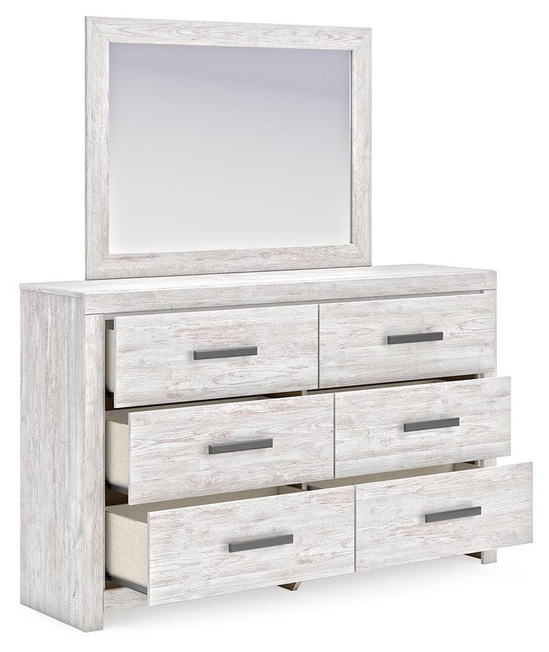 Cayboni Full Panel Bed, Dresser, Mirror and Nightstand
