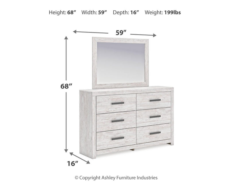 Cayboni King Panel Bed, Dresser, Mirror, Chest and 2 Nightstands