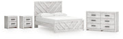 Cayboni Queen Panel Bed, Dresser and 2 Nightstands