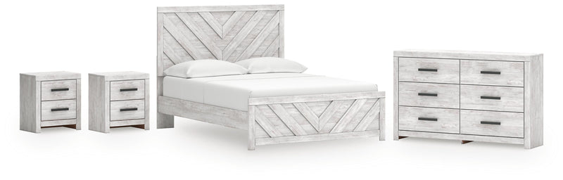 Cayboni Queen Panel Bed, Dresser and 2 Nightstands