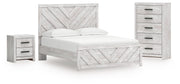 Cayboni Queen Panel Bed, Chest and Nightstand