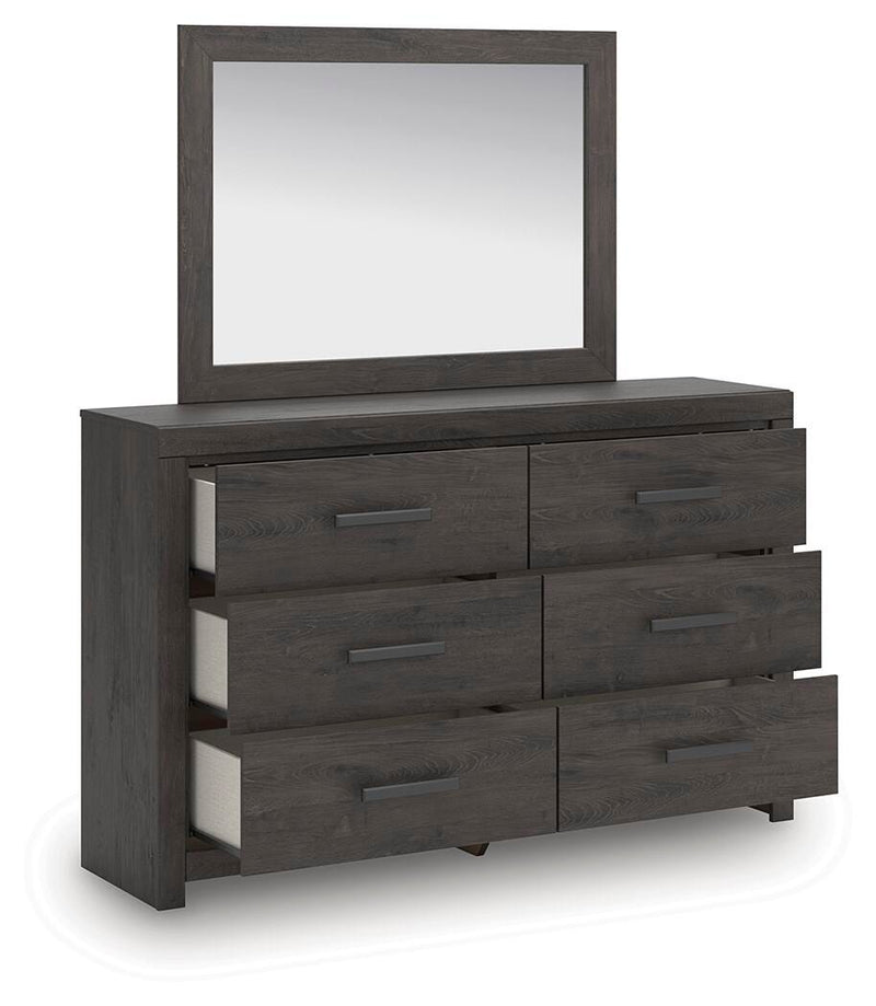 Prendonea Full Panel Bed, Dresser and Mirror