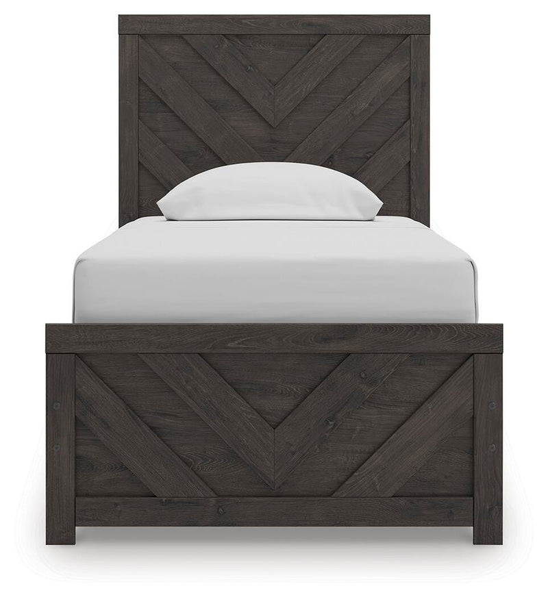 Prendonea Twin Panel Bed, Dresser and Mirror