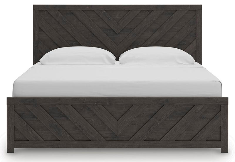Prendonea King Panel Bed and 2 Nightstands