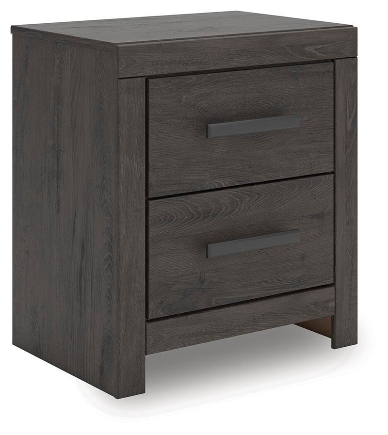 Prendonea King Panel Bed and 2 Nightstands