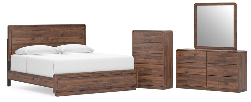 Fortlorn King Panel Bed, Dresser, Mirror and Chest