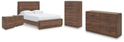 Fortlorn Queen Panel Bed, Dresser, Chest and 2 Nightstands
