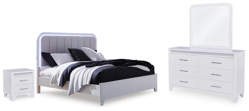 Jarlee Queen Upholstered Panel Bed