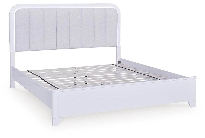 Jarlee King Panel Bed, Dresser, Mirror and Nightstand