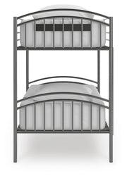 Lanceburg Twin over Twin Bunk Bed and 2 Mattresses