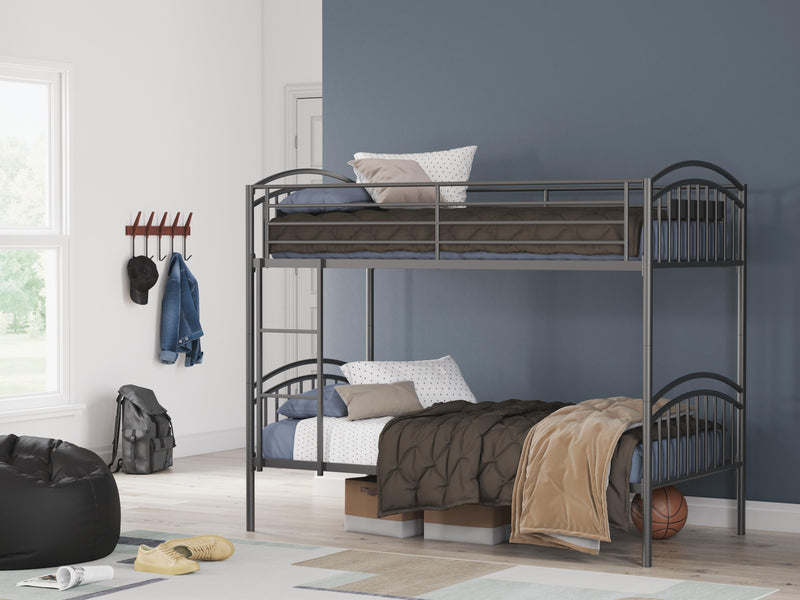 Lanceburg Twin over Twin Bunk Bed with Ladder