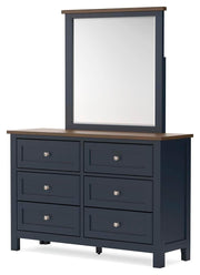 Landocken Twin Panel Bed, Dresser, Mirror and Nightstand