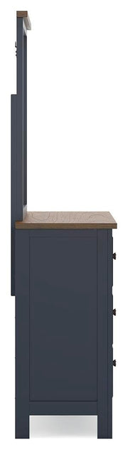 Landocken Twin Panel Headboard, Dresser and Mirror