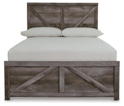 Wynnlow Full Crossbuck Panel Bed and 2 Chests