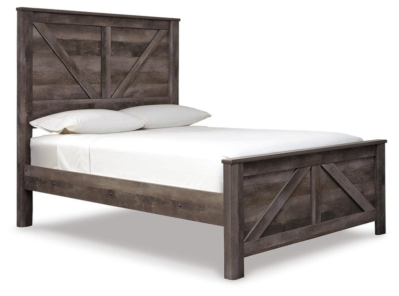 Wynnlow Queen Crossbuck Panel Bed, Dresser, Mirror and Chest
