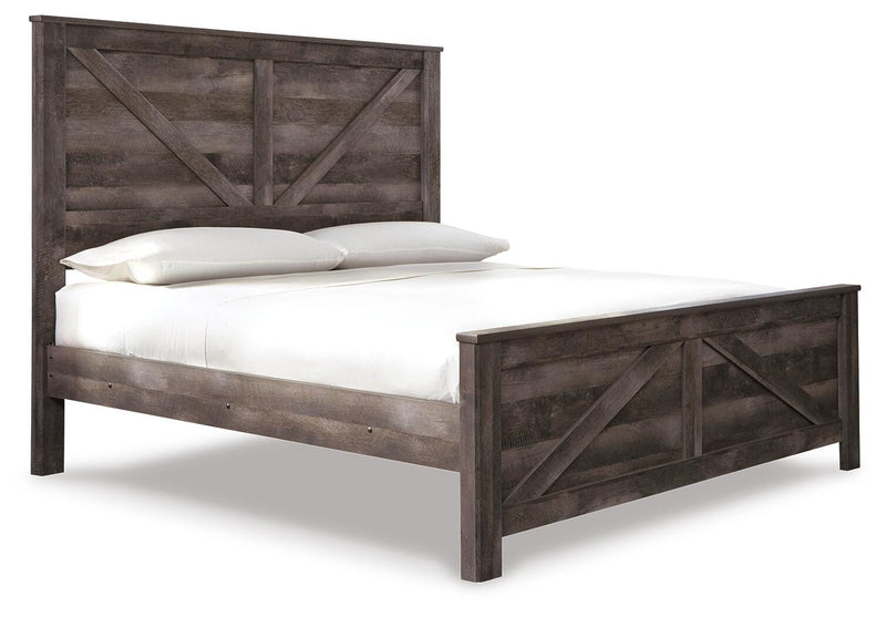 Wynnlow King Crossbuck Panel Bed and Chest