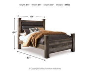 Wynnlow Queen Upholstered Poster Bed