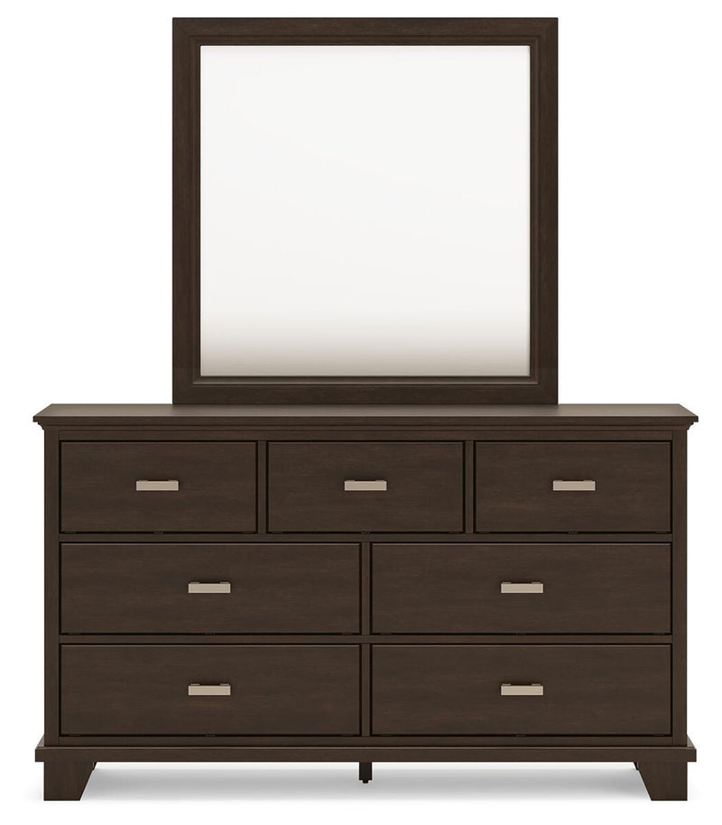 Covetown King Panel Bed, Dresser and Mirror