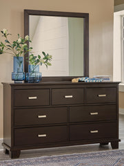 Covetown California King Panel Bed, Dresser and Mirror