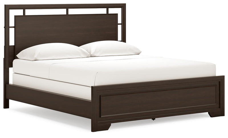 Covetown California King Panel Bed, Dresser and Mirror