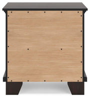 Covetown California King Panel Bed and 2 Nightstands