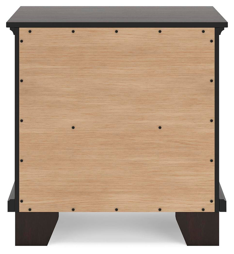 Covetown California King Panel Bed and 2 Nightstands