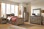 Trinell Twin Bookcase Bed with 2 Storage Drawers