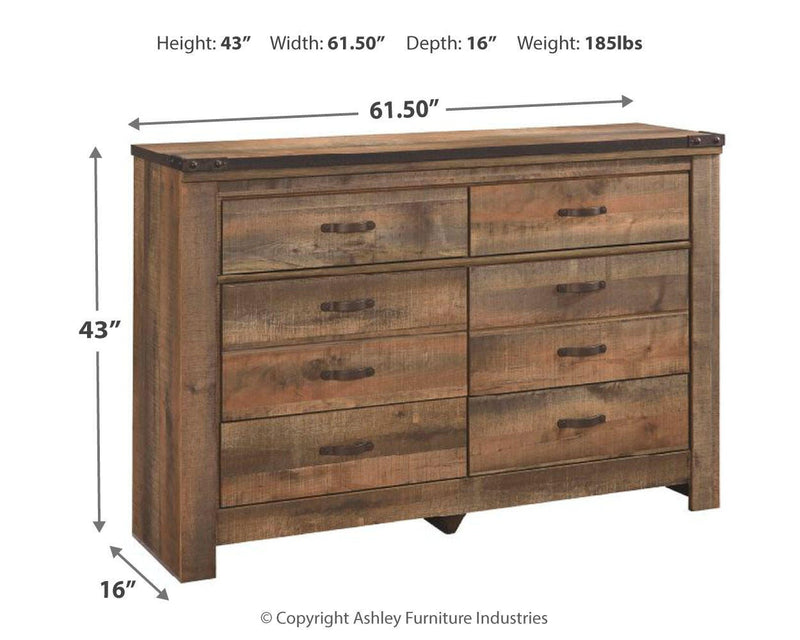 Trinell Twin Bookcase Storage Bed, Dresser and Nightstand