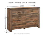 Trinell Twin Bookcase Bed, Dresser and 2 Nightstands