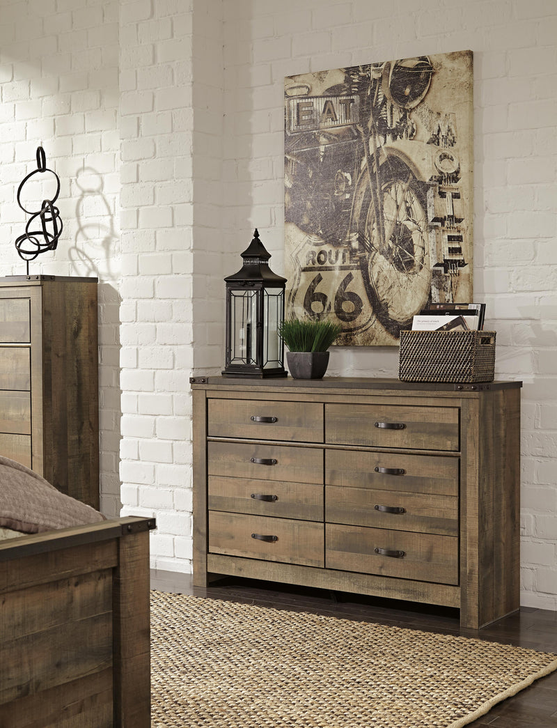 Trinell Twin Bookcase Storage Bed, Dresser and Nightstand