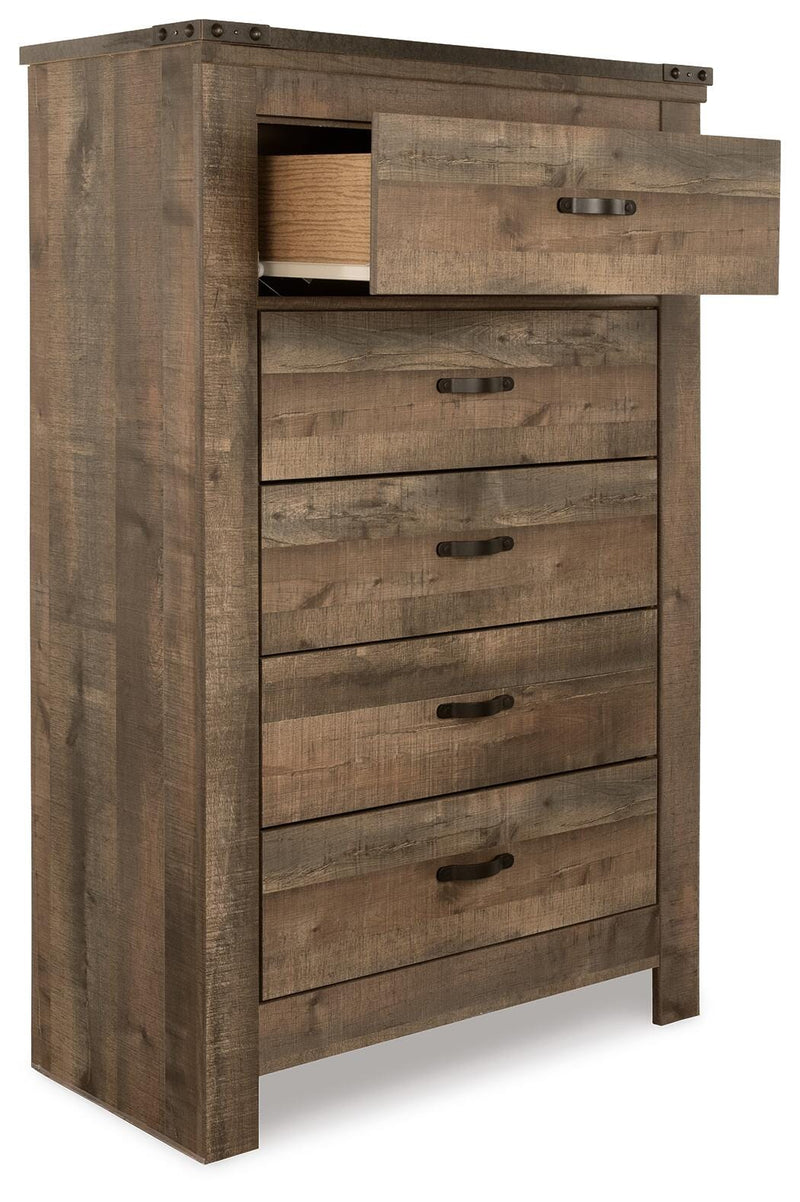 Trinell Full Bookcase Storage Bed, Dresser, Chest and Nightstand