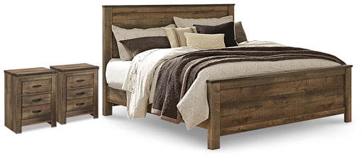 Trinell King Panel Bed and 2 Nightstands