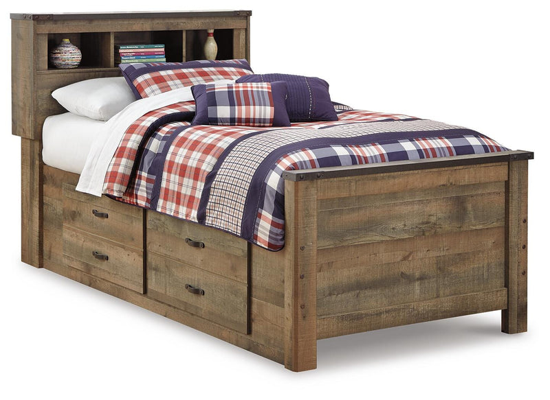 Trinell Twin Bookcase Bed, Dresser and 2 Nightstands