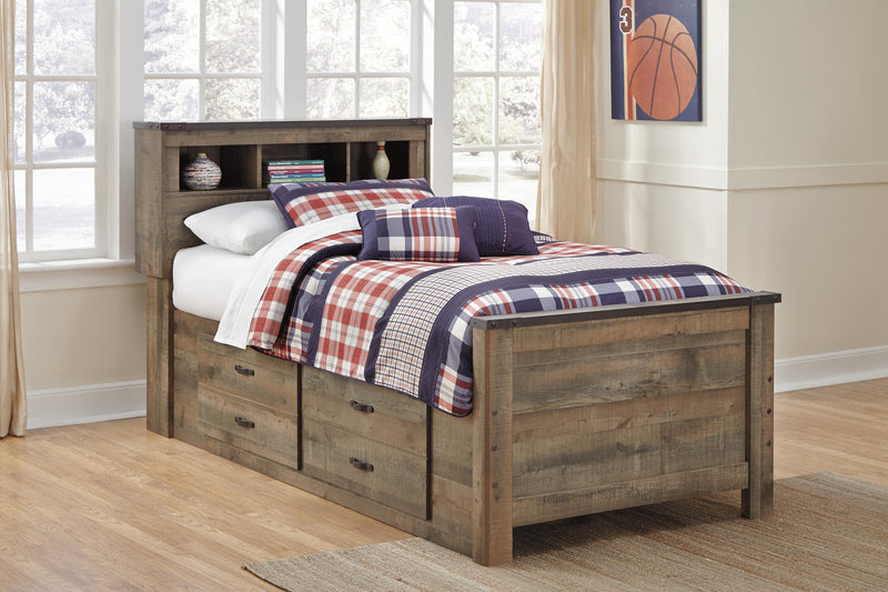 Trinell Twin Bookcase Storage Bed, Dresser and Nightstand
