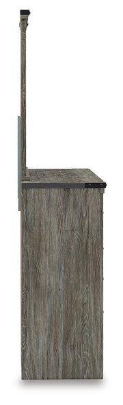 Frandern Full Bookcase Bed with Storage, Dresser and Mirror