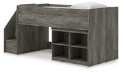 Frandern Twin Loft  Bed with Bookcase Storage
