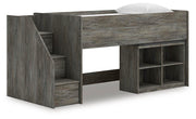 Frandern Twin Loft  Bed with Bookcase Storage