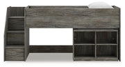 Frandern Twin Loft  Bed with Bookcase Storage