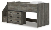 Frandern Twin Loft Bed with Drawer Storage