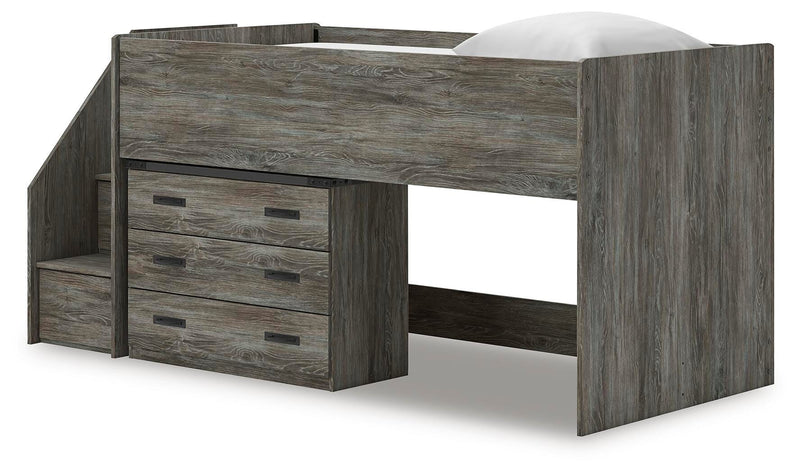 Frandern Twin Loft Bed with Drawer Storage