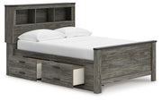 Frandern Full Bookcase Panel Bed with Storage