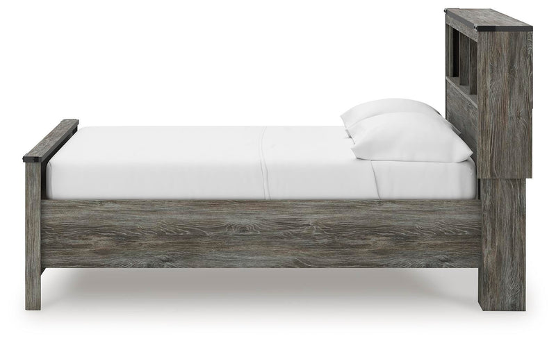 Frandern Full Bookcase Panel Bed with Storage
