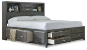 Caitbrook California King Storage Bed, Dresser, Mirror and Chest