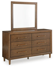 Lyncott King Upholstered Bed, Dresser and Mirror