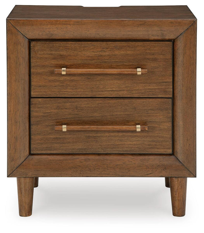 Lyncott Queen Upholstered Bed, Dresser, Mirror and Nightstand